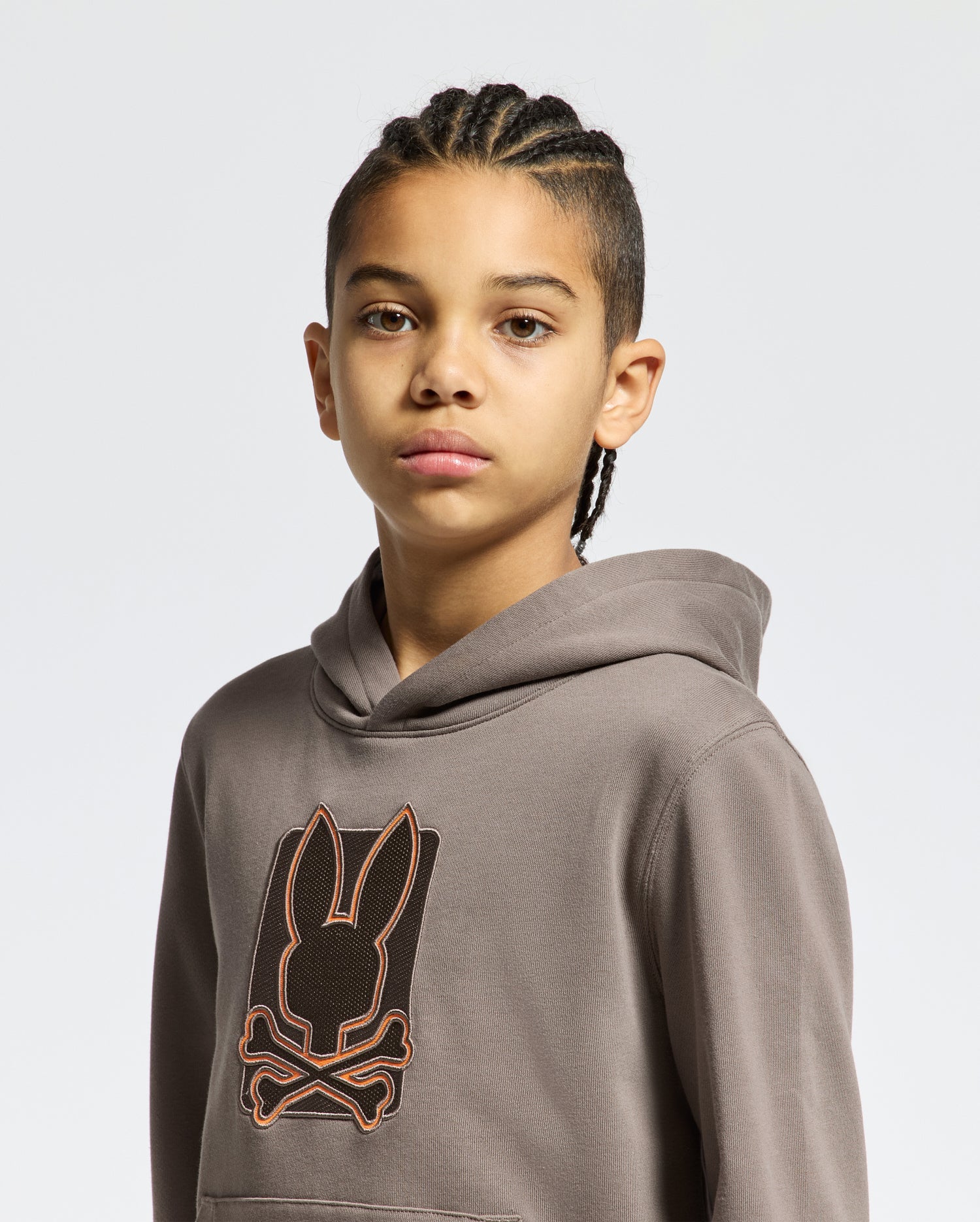 KIDS PIERCE EMBROIDERED CLASSIC FRENCH TERRY HOODIE - B0H135E200