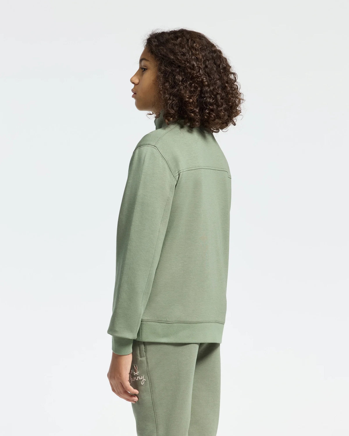 Kids | Kids' Desert 1/4 Mock Zip by Psycho Bunny, featuring a sleek design with an embroidered logo for a modern, stylish look.