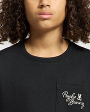 Kids | Kids' Desert Oversized Pocket Tee by Psycho Bunny, featuring a relaxed fit, chest pocket, and embroidered logo for a casual, stylish look.