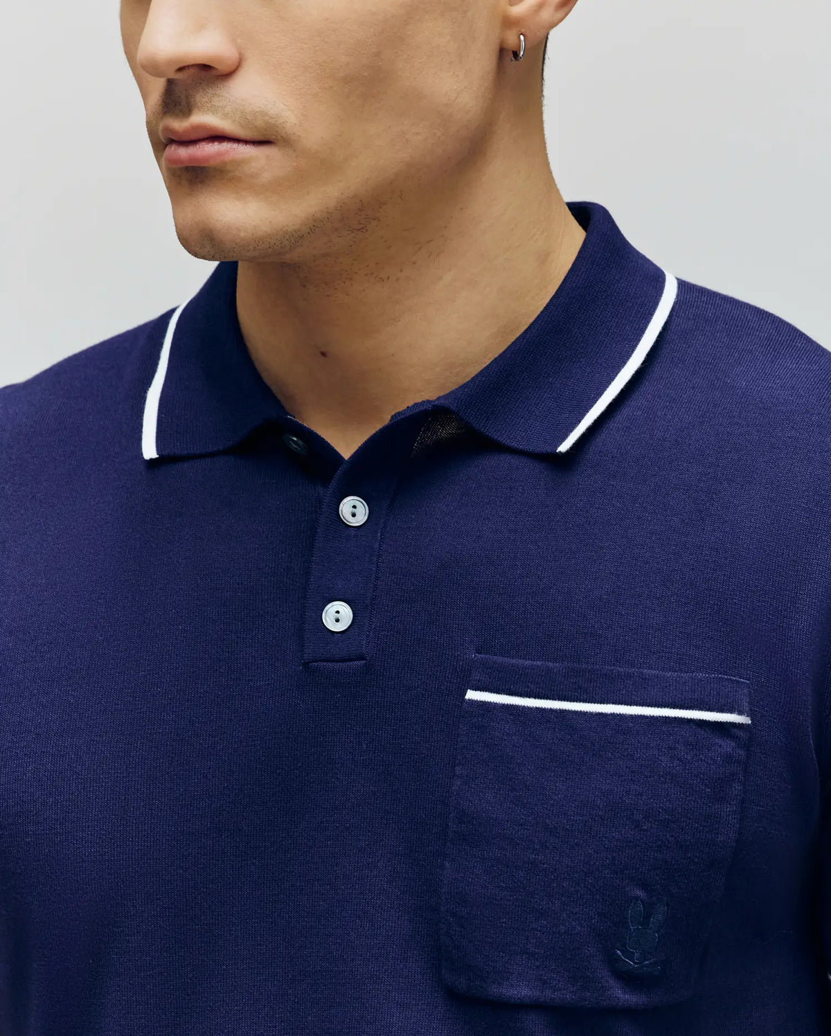 MENS LONGFORD FINE KNIT POLO - B6E500F200