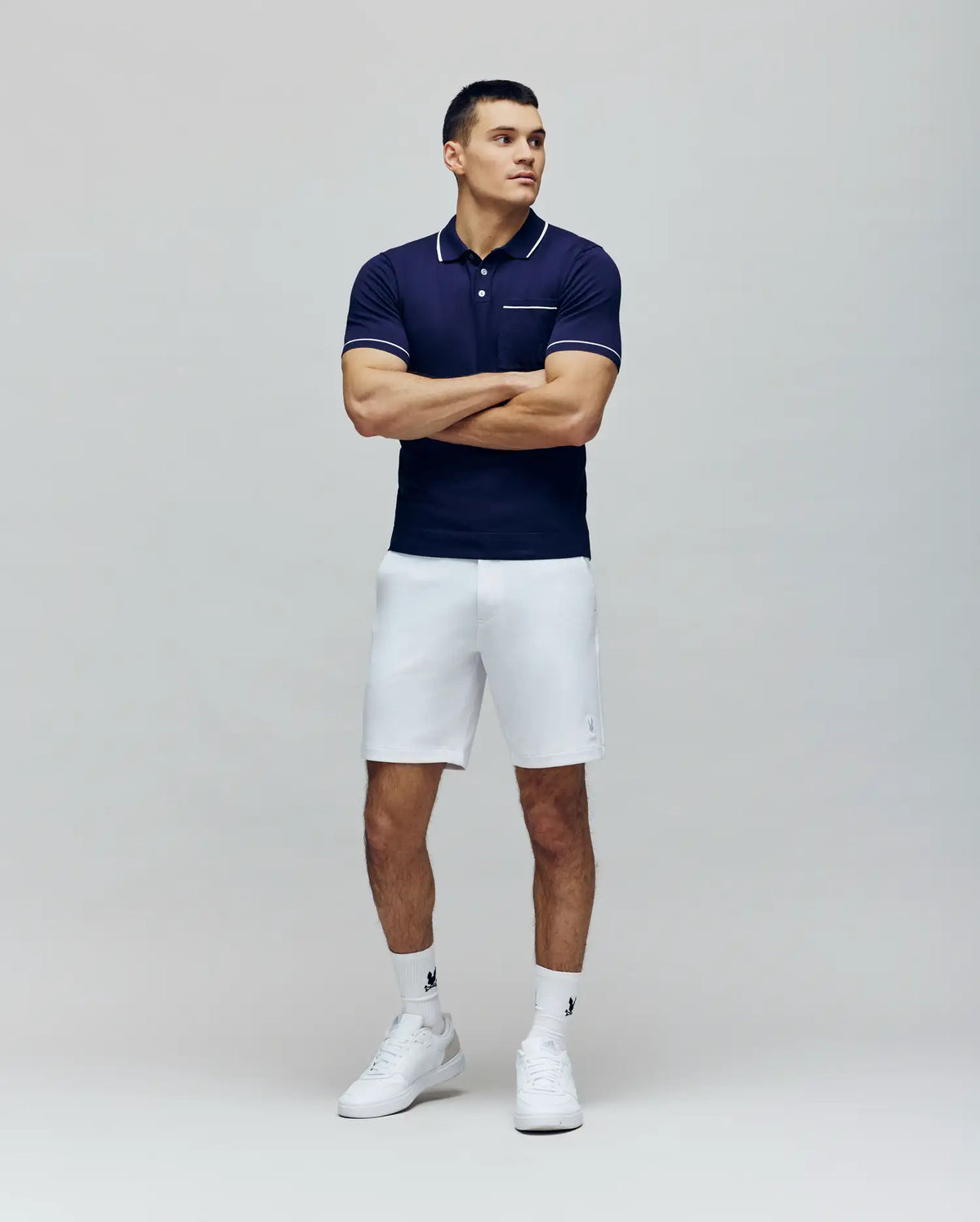 MENS LONGFORD FINE KNIT POLO - B6E500F200