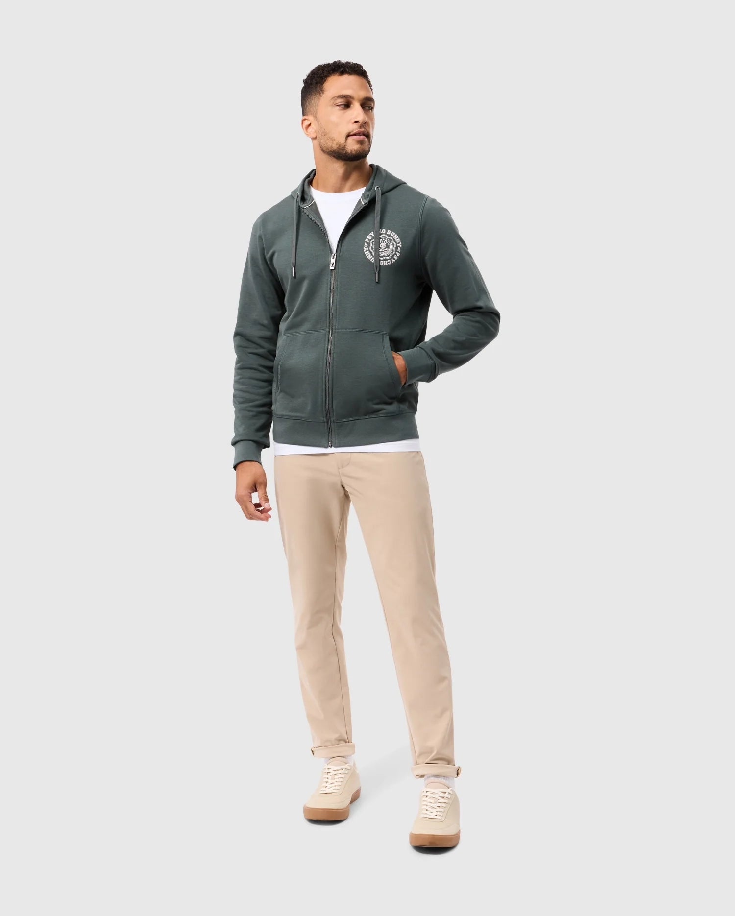 LONDON EMBROIDERED ZIP HOODIE - B6H803D200