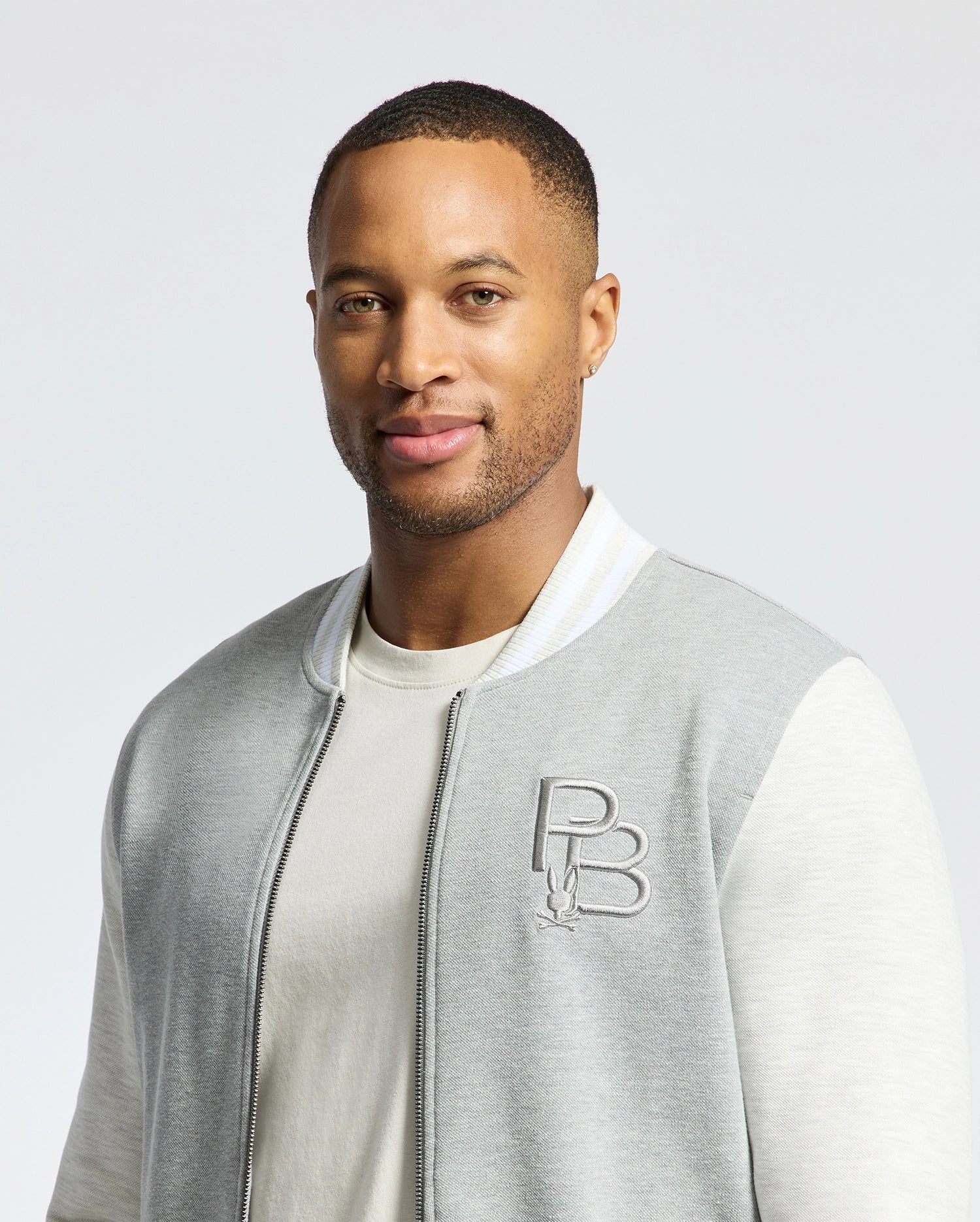 MENS HYDRA COLOR BLOCK KNIT BOMBER - B6J455F200