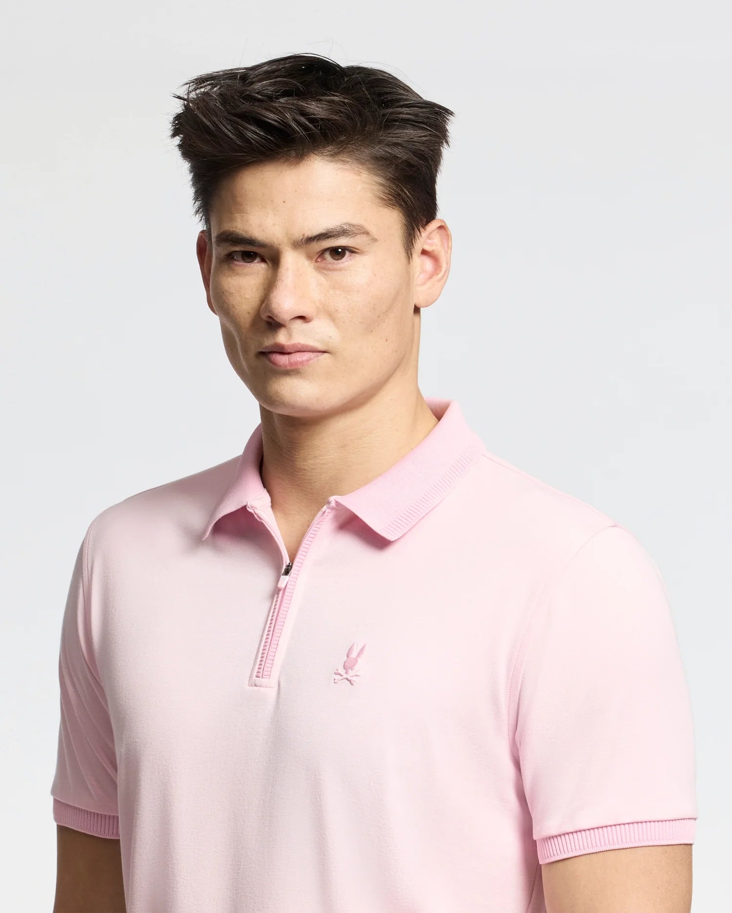MENS TREVOR PERFORMANCE PIQUE ZIP UP POLO - B6K557F200