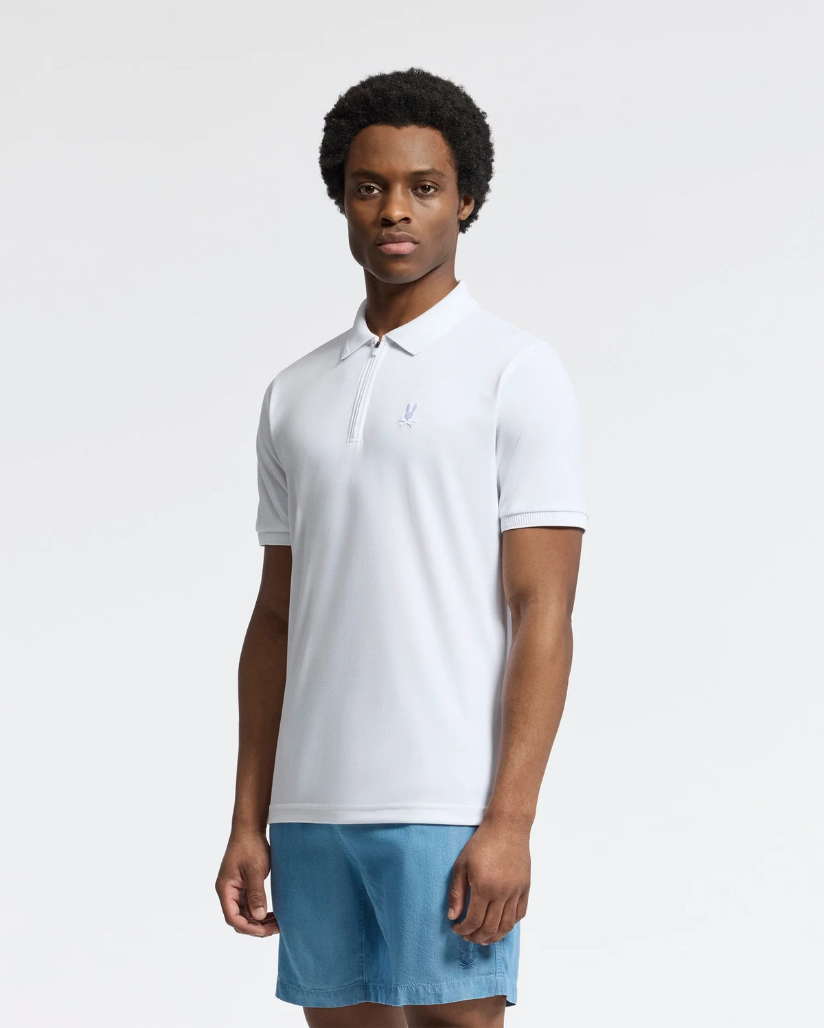 MENS TREVOR PERFORMANCE PIQUE ZIP UP POLO - B6K557F200