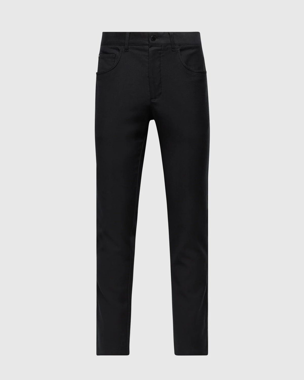 A pair of Psycho Bunny MENS HAYS TWILL PANT - B6P894D200 showcased against a light gray background. These pants feature a classic five-pocket design and a straight-leg cut, crafted from cotton-blend twill for ultimate comfort.