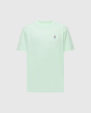 The Psycho Bunny MENS CLASSIC CREW NECK TEE (B6U014F200) features a light green hue and is crafted from soft Pima cotton, with a small embroidered bunny logo on the upper left chest. The tee is displayed against a plain light background, highlighting its simple, casual design.