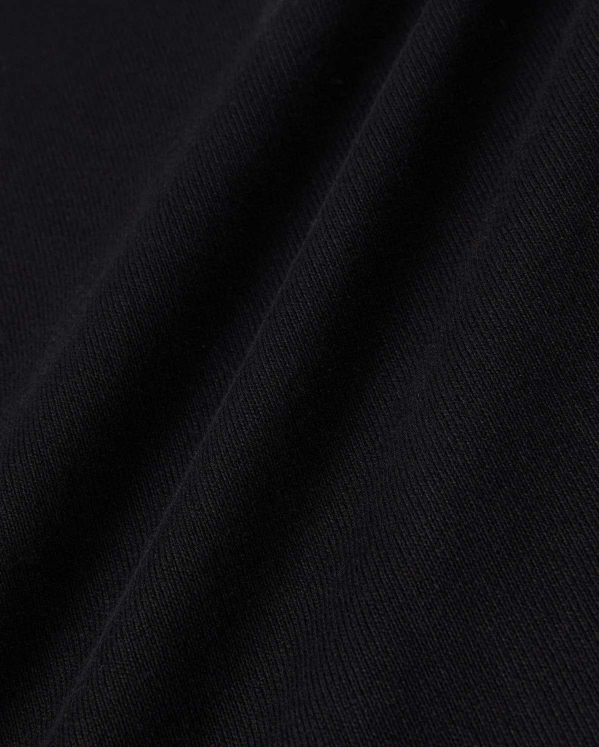 Close-up view of black Psycho Bunny MENS WINDCREST HEAVY WEIGHT TEE - B6U593C200 texture showing detailed weave patterns and soft focus on fabric ridges.