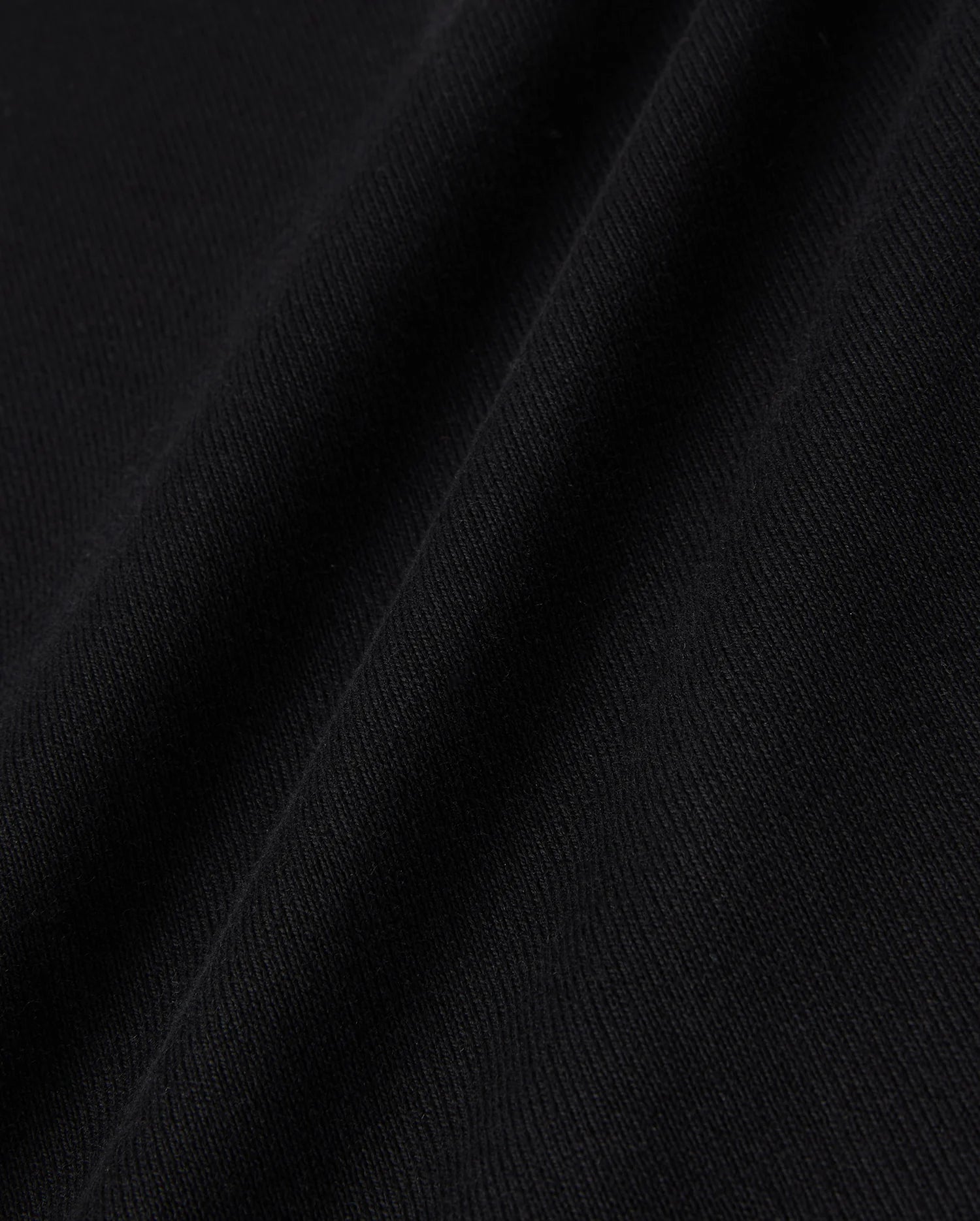 Close-up view of black Psycho Bunny MENS WINDCREST HEAVY WEIGHT TEE - B6U593C200 texture showing detailed weave patterns and soft focus on fabric ridges.
