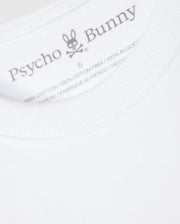 label detail of the 100% pima cotton windcrest heavy weight tee in white