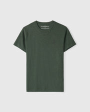 The MEN'S JAMES PREMIUM CREW NECK TEE - B6U952D200 by Psycho Bunny is displayed on a light gray background. Made from high-quality Pima cotton, it boasts a fashionable crew neck and short sleeves, with a subtle tonal outline bunny embroidered on the left chest.