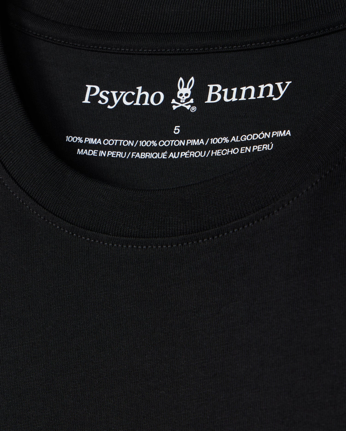 Label detail on the men's pima cotton atlanta city tee