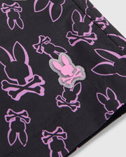 Logo detail on Men's rendon print swim trunk