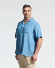 MENS BIG AND TALL KERVIN LIGHTWEIGHT DENIM WOVEN SHIRT - B9Q467F200