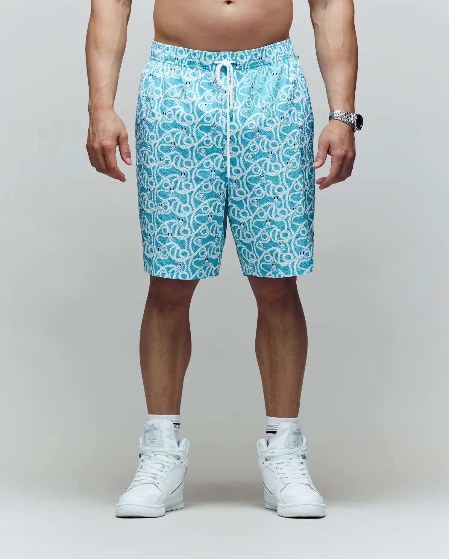 MENS BIG AND TALL CYRUS ALL OVER PRINT SWIM TRUNK - BB1000003