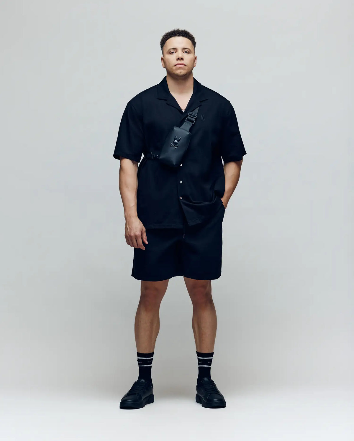 MENS BIG AND TALL JAYME KNIT SEERSUCKER CABANA COLLAR SHIRT - BT0300001