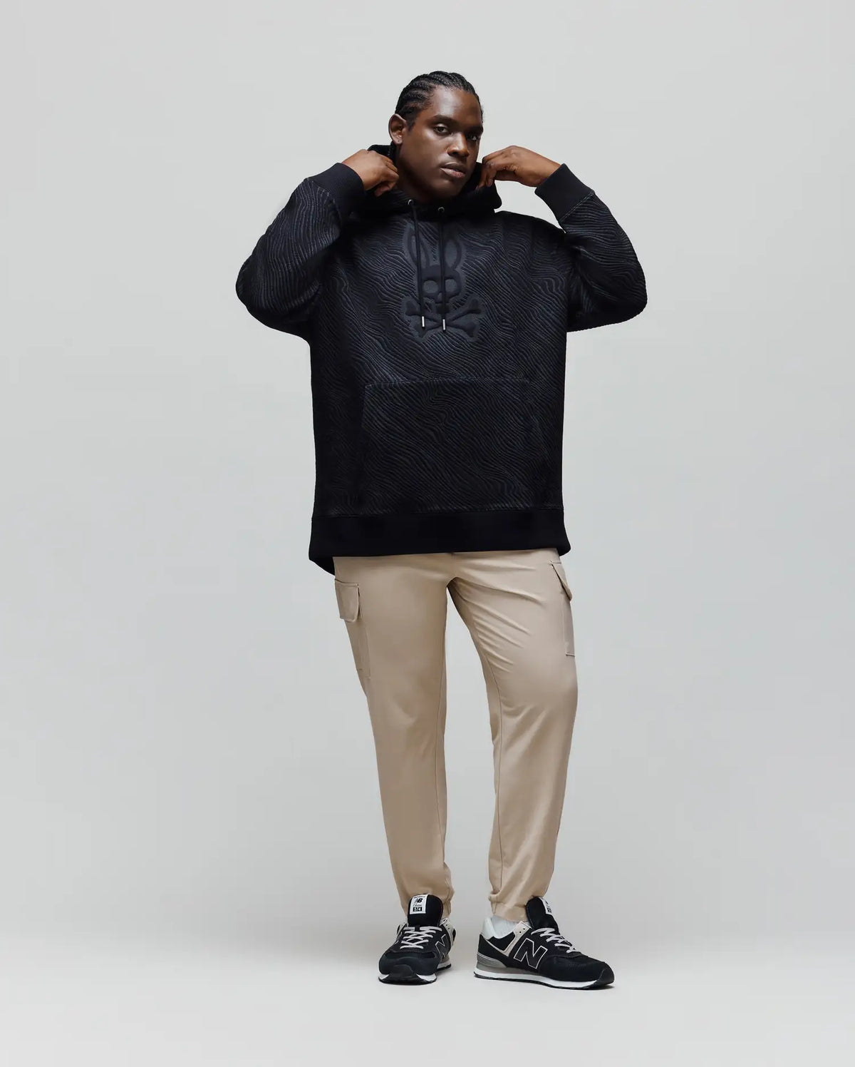 Homme Grandes Tailles Chandail à Capuchon Texturé Kendrick