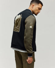 MENS AUGUSTE KNIT VARSITY BOMBER - MO1100050