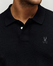 MENS ROMAN LONG SLEEVE KNIT POLO - MT0100153