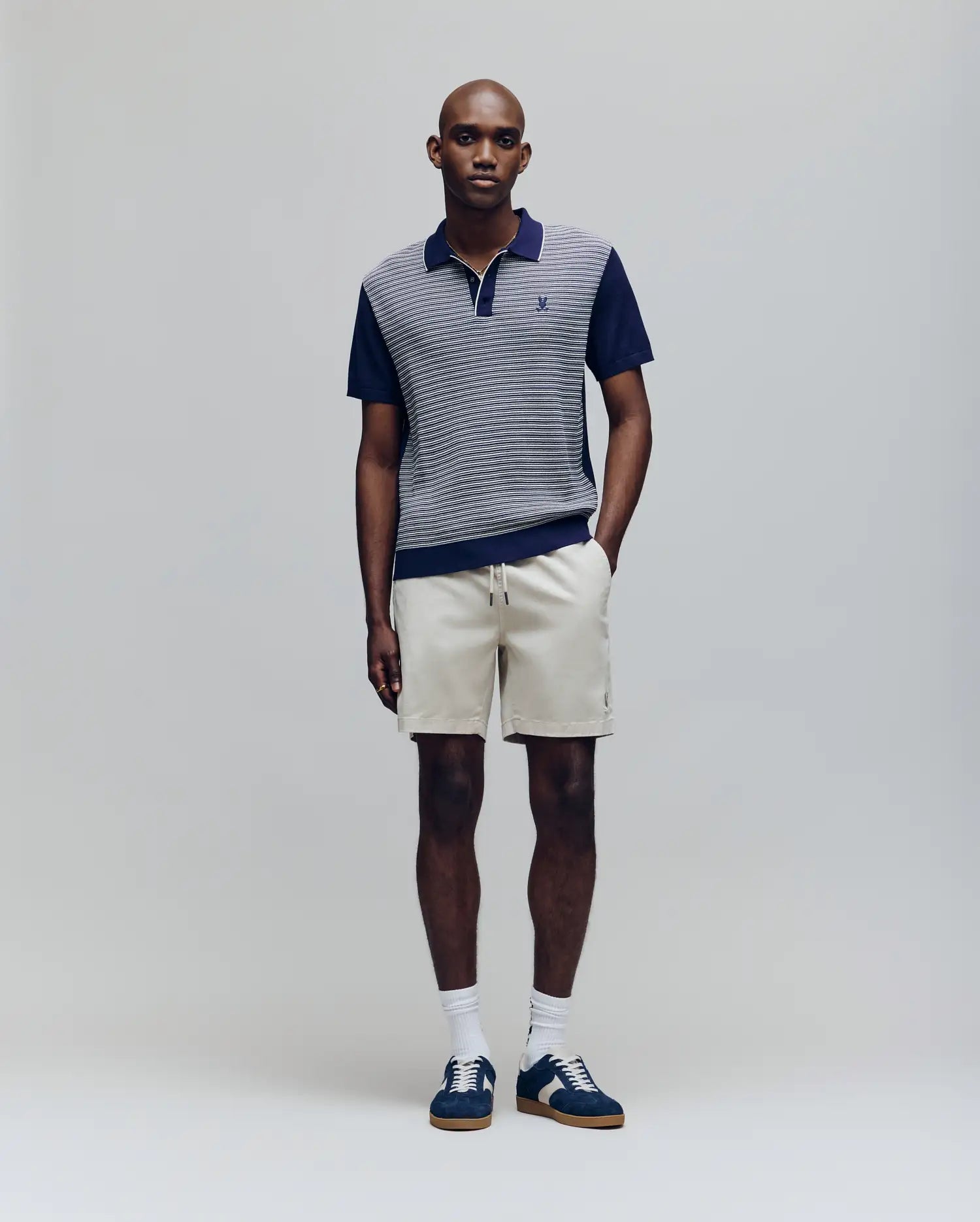 MENS KENNY STRIPED KNIT POLO - MT0400003