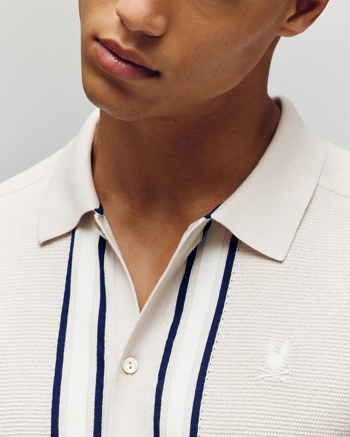 MENS DANNY BORDER STRIPE KNIT SHIRT - MT0400053
