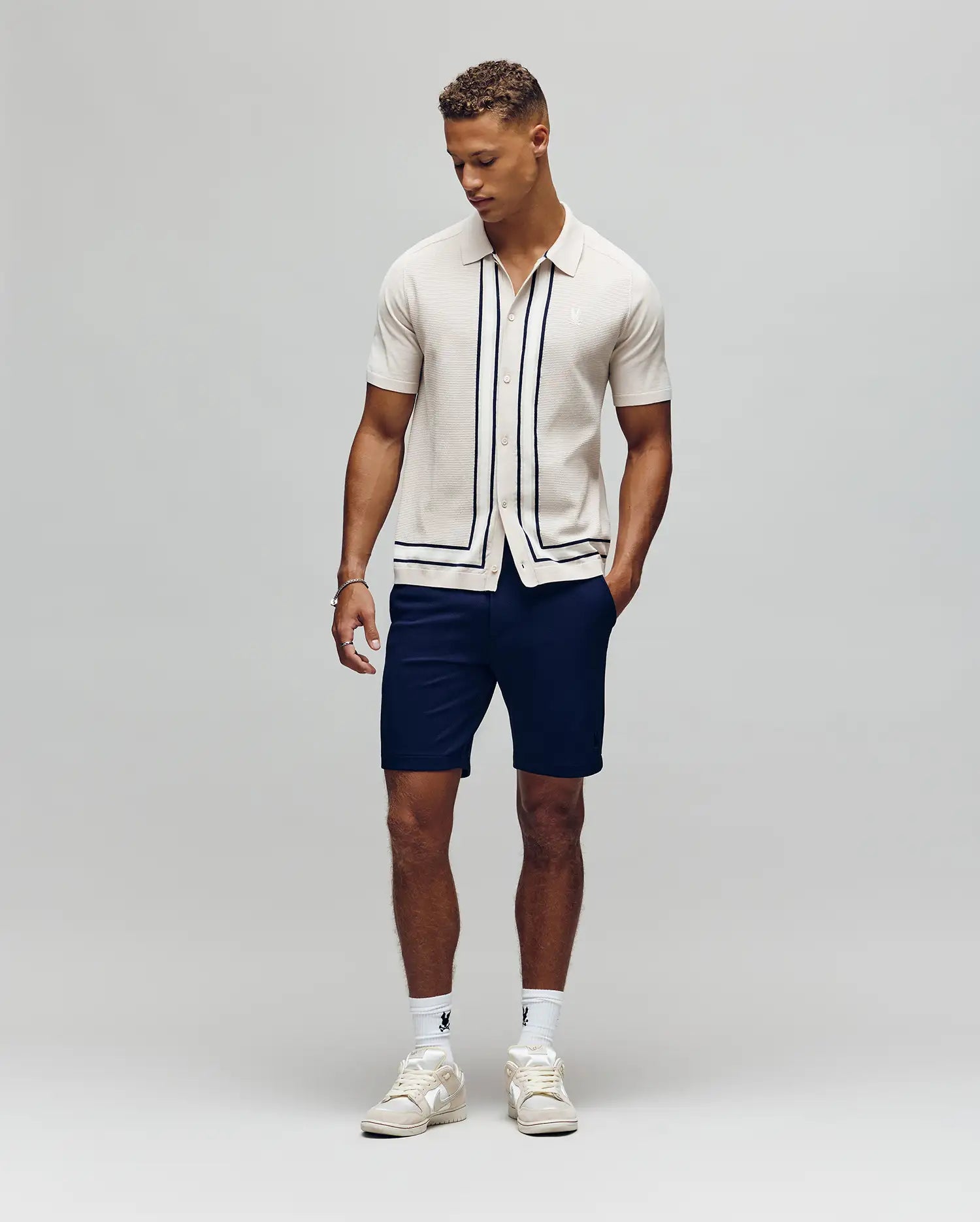 MENS DANNY BORDER STRIPE KNIT SHIRT - MT0400053