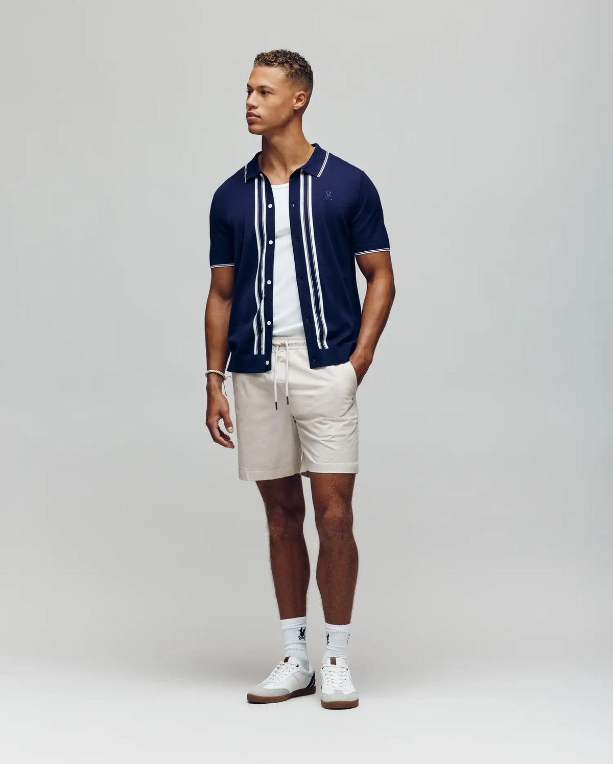 MENS PATRICE BORDER STRIPE KNIT SHIRT - MT0400054