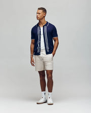 MENS PATRICE BORDER STRIPE KNIT SHIRT - MT0400054