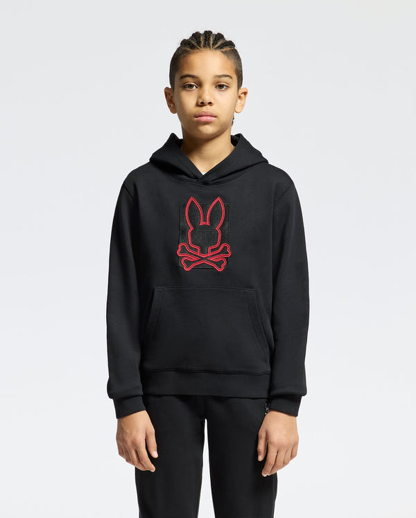 KIDS PIERCE EMBROIDERED CLASSIC FRENCH TERRY HOODIE - B0H135E200
