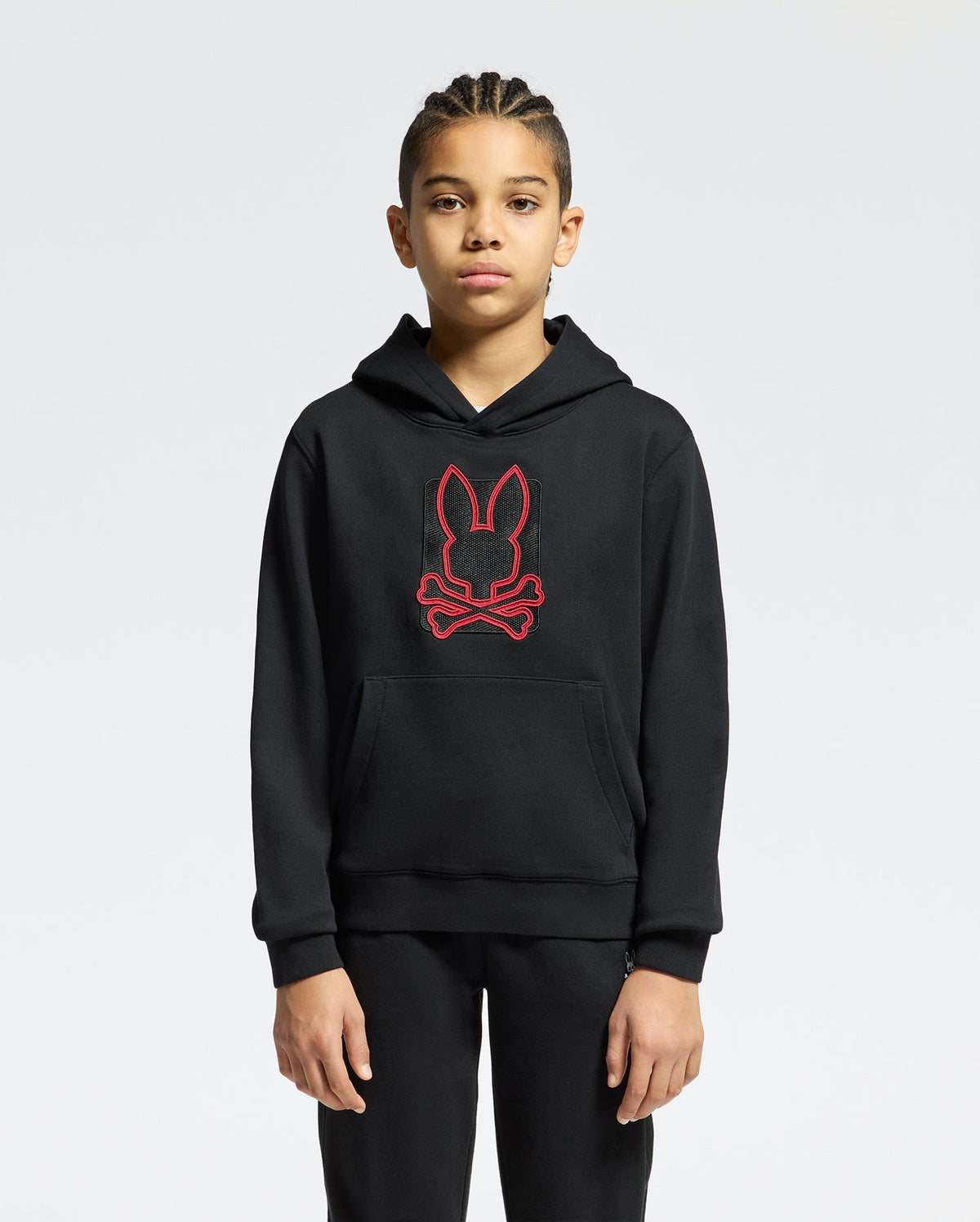 KIDS PIERCE EMBROIDERED CLASSIC FRENCH TERRY HOODIE - B0H135E200