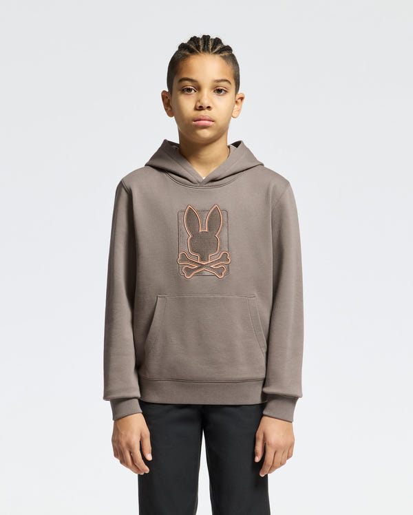 KIDS PIERCE EMBROIDERED CLASSIC FRENCH TERRY HOODIE - B0H135E200