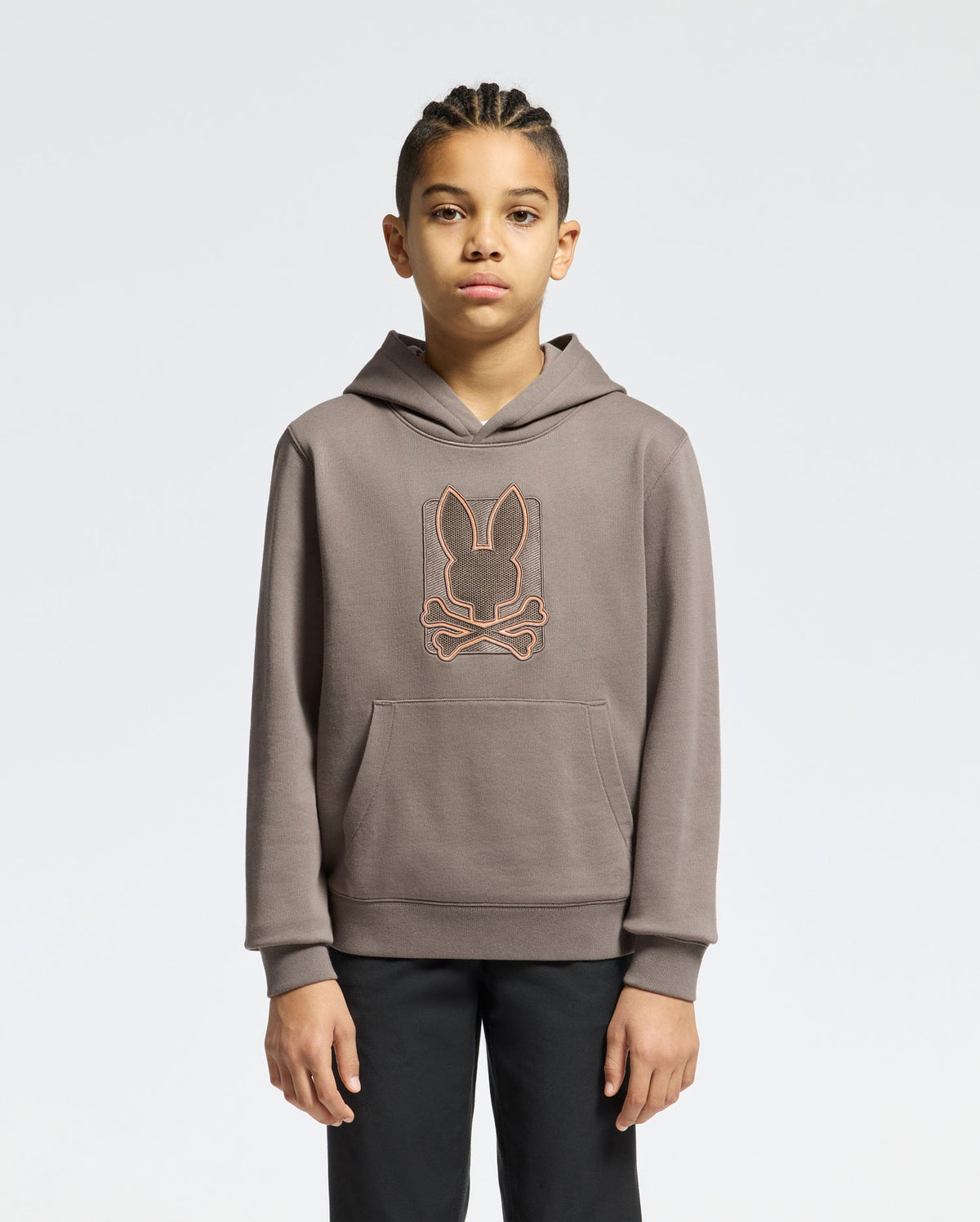 KIDS PIERCE EMBROIDERED CLASSIC FRENCH TERRY HOODIE - B0H135E200