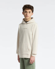 Teen | Kids' Nora Classic French Terry Hoodie in white by Psycho Bunny, featuring a cozy fit, minimalist design, and embroidered logo for a timeless, stylish look.