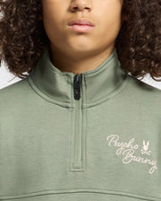 Kids | Kids' Desert 1/4 Mock Zip by Psycho Bunny, featuring a sleek design with an embroidered logo for a modern, stylish look.