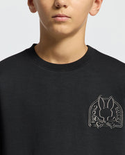 Kids | Kids' Melbourne Classic Crewneck Sweatshirt by Psycho Bunny, featuring an embroidered logo for a cozy, stylish look.