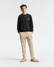 Teen | Kids' Melbourne Classic Crewneck Sweatshirt by Psycho Bunny, featuring an embroidered logo for a cozy, stylish look.