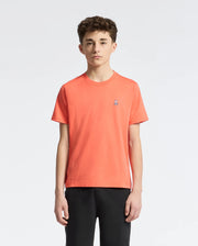 Teen | Kids' Classic Crew Neck Tee in hot coral by Psycho Bunny, featuring a soft cotton design and embroidered logo for a bold, stylish look.