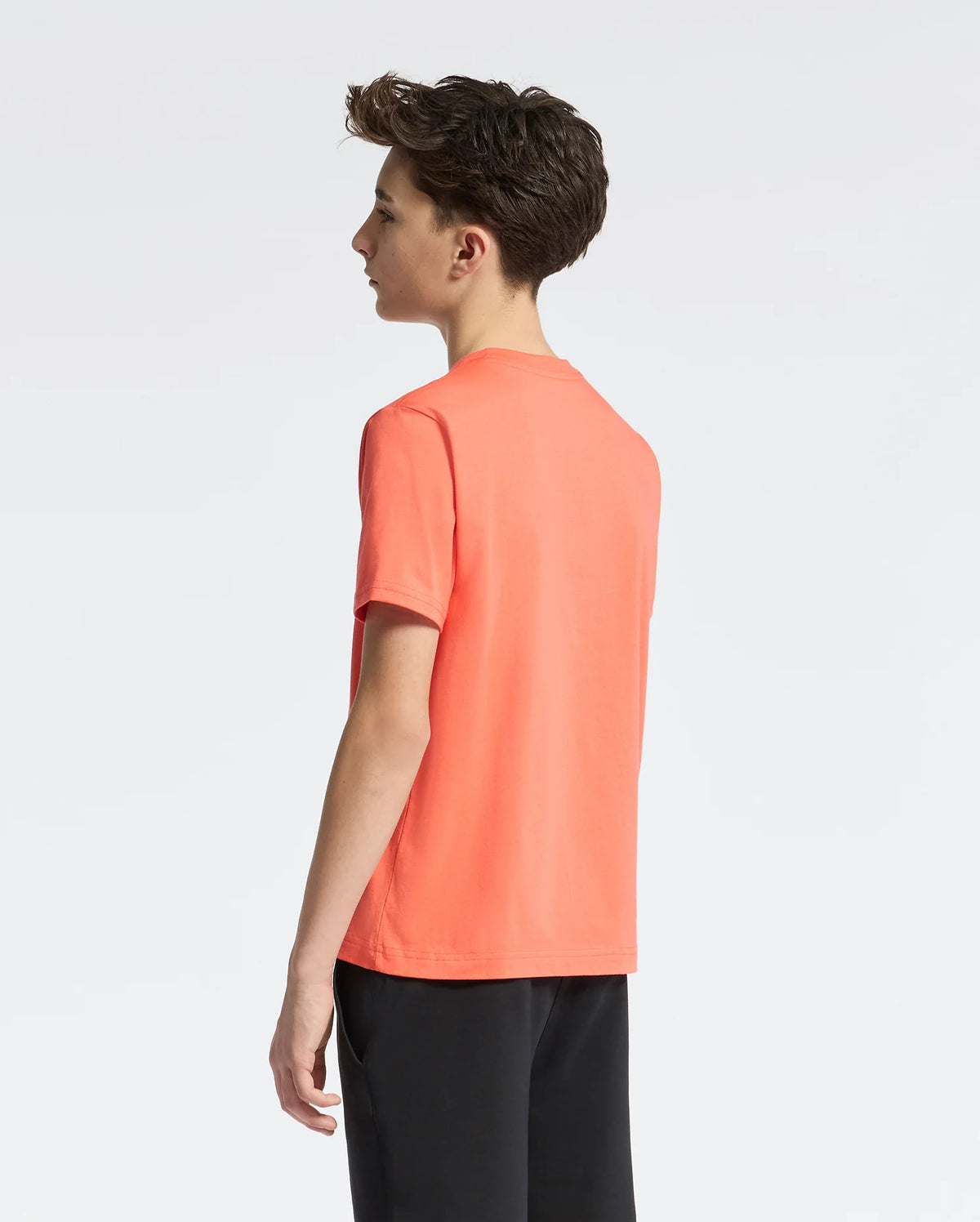 Teen | Kids' Classic Crew Neck Tee in hot coral by Psycho Bunny, featuring a soft cotton design and embroidered logo for a bold, stylish look.