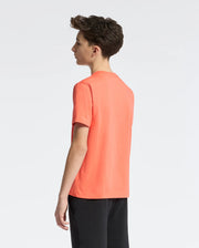 Teen | Kids' Classic Crew Neck Tee in hot coral by Psycho Bunny, featuring a soft cotton design and embroidered logo for a bold, stylish look.