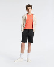Teen | Kids' Classic Crew Neck Tee in hot coral by Psycho Bunny, featuring a soft cotton design and embroidered logo for a bold, stylish look.