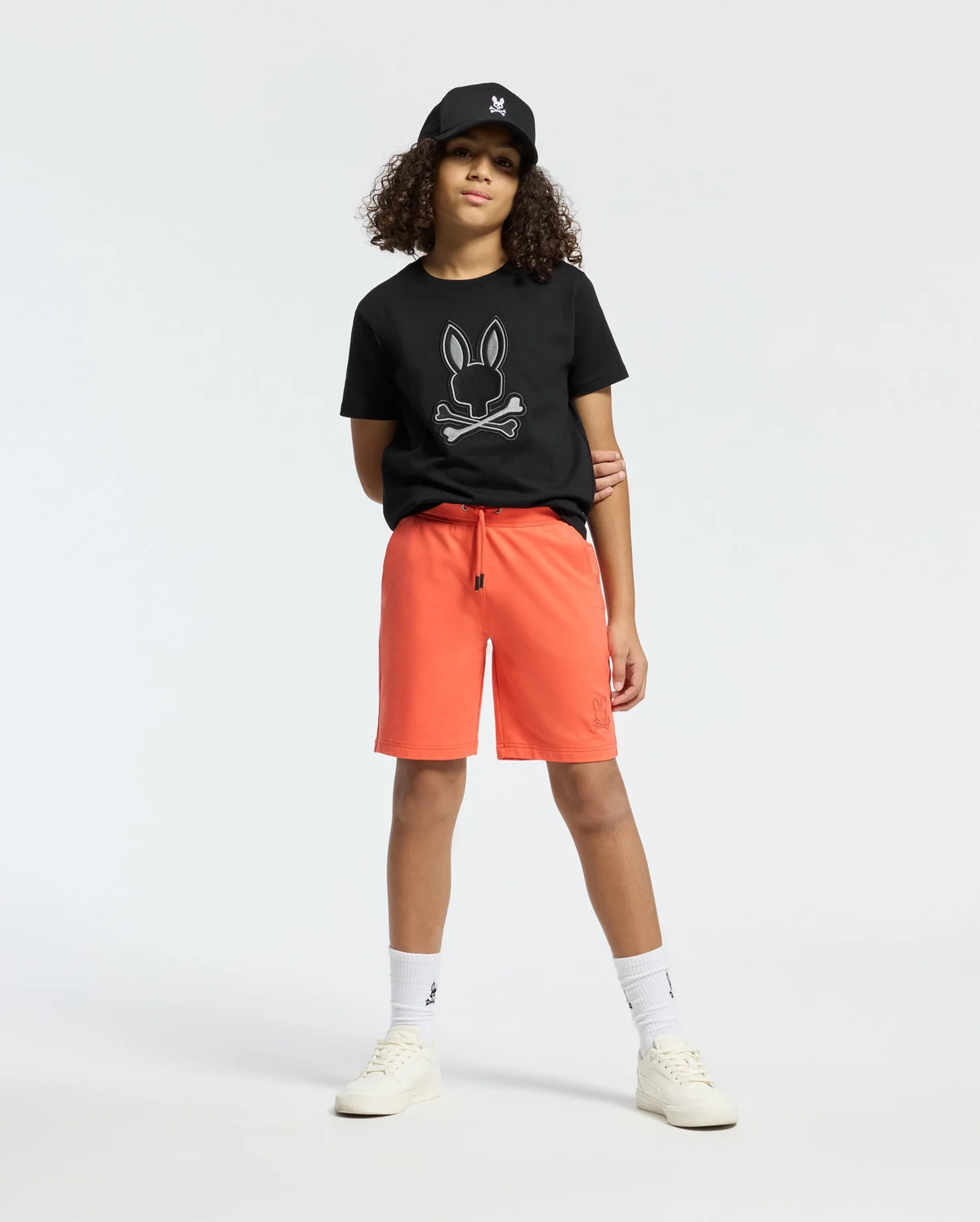 Kids | Kids' New Castle Embroidered Graphic Tee by Psycho Bunny, featuring a bold embroidered logo on soft cotton for a stylish and comfortable fit.