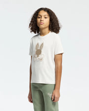 Kids | Kids' New Castle Embroidered Graphic Tee by Psycho Bunny, featuring a bold embroidered logo on soft cotton for a stylish and comfortable fit.