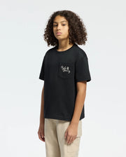 Kids | Kids' Desert Oversized Pocket Tee by Psycho Bunny, featuring a relaxed fit, chest pocket, and embroidered logo for a casual, stylish look.