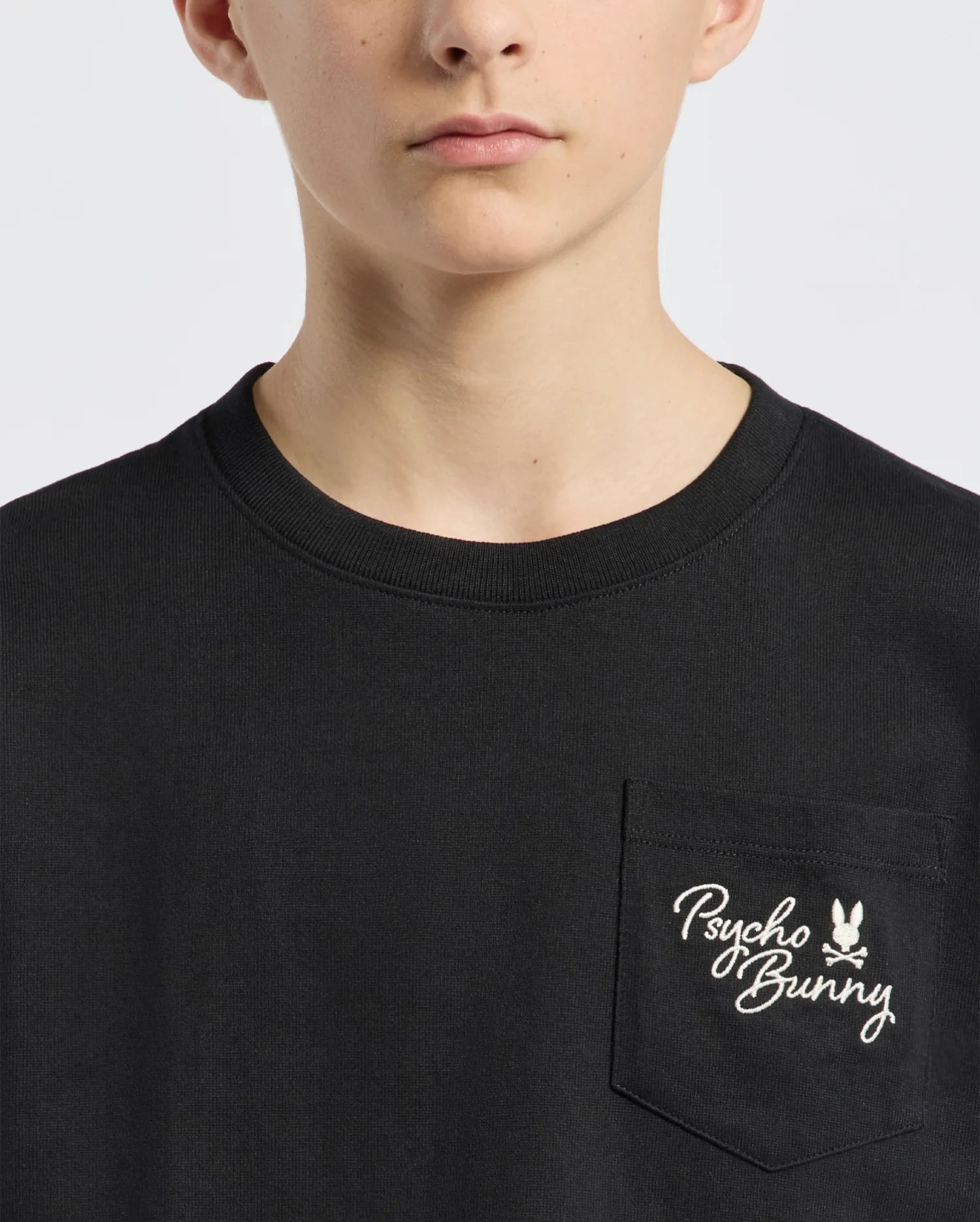 Teen | Kids' Desert Oversized Pocket Tee by Psycho Bunny, featuring a relaxed fit, chest pocket, and embroidered logo for a casual, stylish look.