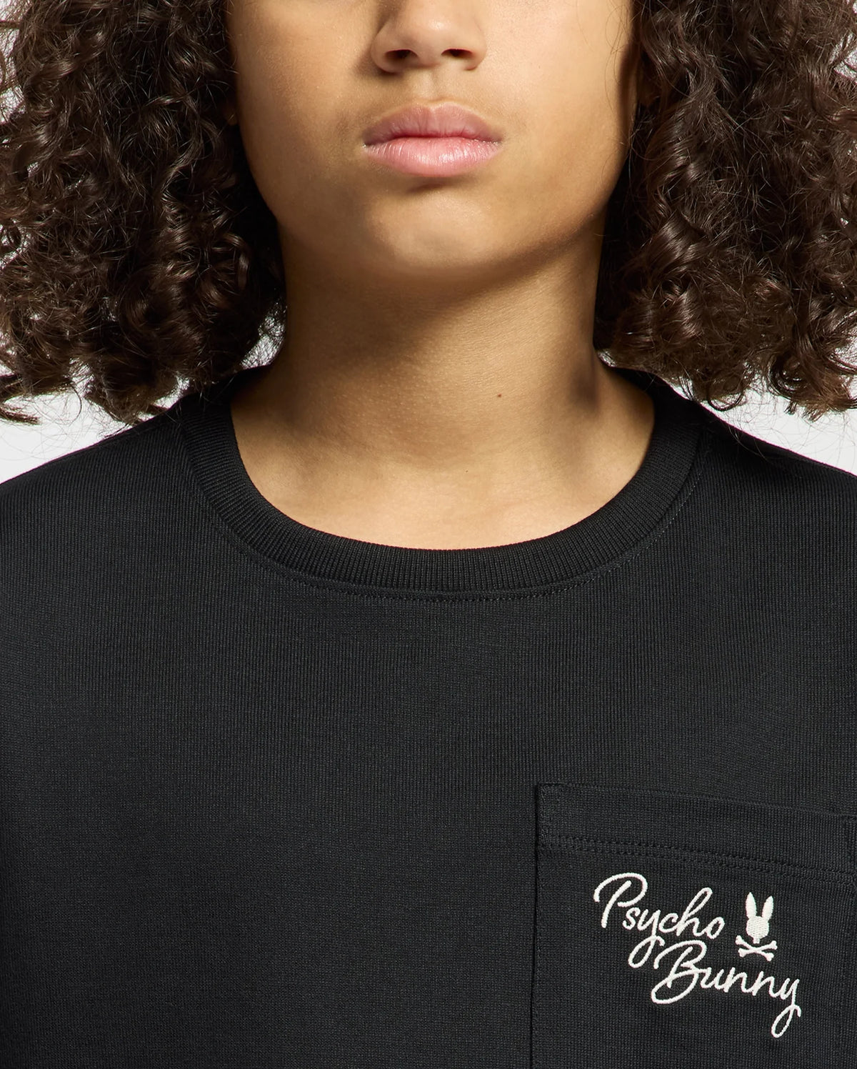 Kids | Kids' Desert Oversized Pocket Tee by Psycho Bunny, featuring a relaxed fit, chest pocket, and embroidered logo for a casual, stylish look.