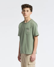 Teen | Kids' Desert Oversized Pocket Tee by Psycho Bunny, featuring a relaxed fit, chest pocket, and embroidered logo for a casual, stylish look.