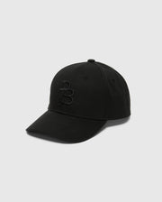 The Psycho Bunny MENS NICHOLSON cap (B6A553F200) features a cotton twill design with an embossed "B" logo on the front, adjustable backstrap, and light gray background, showcasing its stylish front and side views.