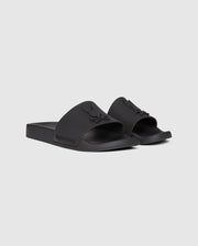 front view of bunny logo slides in black
