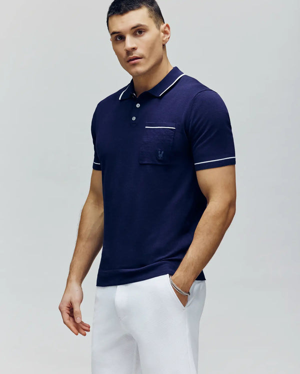 MENS LONGFORD FINE KNIT POLO - B6E500F200