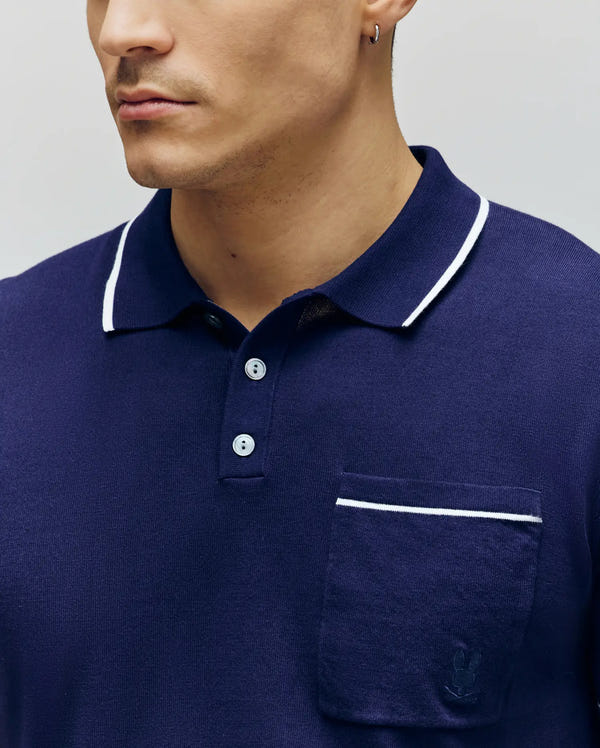 MENS LONGFORD FINE KNIT POLO - B6E500F200
